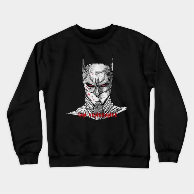 Bat Vengeance sketch Crewneck Sweatshirt by Agesswara